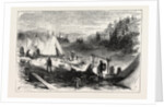 The Red River Expedition: Camp of 60th Rifles, Kaministiquia River, 1870, Canada by Anonymous