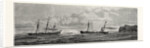 The Atlantic Telegraph: Paying Out the Shore End of the Cable from the Caroline Off Valencia, Spain, 1865 by Anonymous