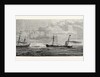 The Atlantic Telegraph: Paying Out the Shore End of the Cable from the Caroline Off Valencia, Spain, 1865 by Anonymous