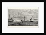The Atlantic Telegraph: Paying Out the Shore End of the Cable from the Caroline Off Valencia, Spain, 1865 by Anonymous
