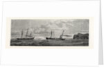 The Atlantic Telegraph: Paying Out the Shore End of the Cable from the Caroline Off Valencia, Spain, 1865 by Anonymous