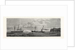 The Atlantic Telegraph: Paying Out the Shore End of the Cable from the Caroline Off Valencia, Spain, 1865 by Anonymous