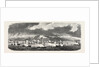 The French and British Fleets at Cherbourg, France: Sunrise in the Roadstead, Cherbourg: View of the Earthworks, the French Fleet Saluting, 1865 by Anonymous
