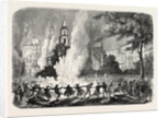 Cholera at Marseilles, Marseille, France: Fires Lighted in the Square of the Old Palace of Justice During the Epidemic, 1865 by Anonymous