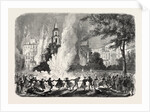 Cholera at Marseilles, Marseille, France: Fires Lighted in the Square of the Old Palace of Justice During the Epidemic, 1865 by Anonymous