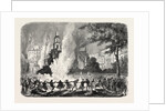 Cholera at Marseilles, Marseille, France: Fires Lighted in the Square of the Old Palace of Justice During the Epidemic, 1865 by Anonymous