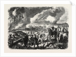 Burning of Cork-Tree Forests, in the District of Jemappes, Philipville, Algeria, 1865 by Anonymous