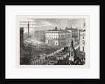 The Funeral of Lord Palmerston: The Procession Passing Along Pall Mall, London, 1865 by Anonymous