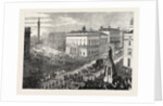 The Funeral of Lord Palmerston: The Procession Passing Along Pall Mall, London, 1865 by Anonymous