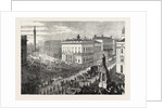 The Funeral of Lord Palmerston: The Procession Passing Along Pall Mall, London, 1865 by Anonymous
