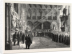 Funeral of Lord Palmerston: The Procession to the Grave in the Interior of Westminster Abbey, London, 1865 by Anonymous