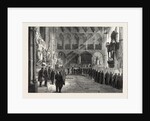 Funeral of Lord Palmerston: The Procession to the Grave in the Interior of Westminster Abbey, London, 1865 by Anonymous
