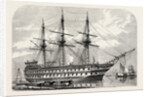 H.M.S. Agamemnon Receiving the Atlantic Cable on Board from Messrs. Glasse and Elliot's Works, East Greenwich, 1857 by Anonymous