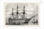H.M.S. Agamemnon Receiving the Atlantic Cable on Board from Messrs. Glasse and Elliot's Works, East Greenwich, 1857 by Anonymous