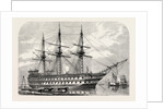 H.M.S. Agamemnon Receiving the Atlantic Cable on Board from Messrs. Glasse and Elliot's Works, East Greenwich, 1857 by Anonymous
