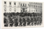 Farewell of the First Batallion of Scots Fusilier Guards at Buckingham Palace, London, 1854 by Anonymous