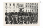 Farewell of the First Batallion of Scots Fusilier Guards at Buckingham Palace, London, 1854 by Anonymous