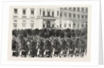 Farewell of the First Batallion of Scots Fusilier Guards at Buckingham Palace, London, 1854 by Anonymous