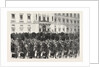 Farewell of the First Batallion of Scots Fusilier Guards at Buckingham Palace, London, 1854 by Anonymous