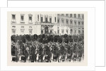 Farewell of the First Batallion of Scots Fusilier Guards at Buckingham Palace, London, 1854 by Anonymous