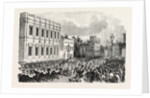 Opening of Parliament: The Royal Procession Passing Whitehall, London, 1854 by Anonymous