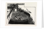 The New War Ship of the British Navy, H.M.S. Inflexible: Looking Over the Turret from the Fore Bridge: Sighting the Guns from the Manholes in the Turret, 1882 by Anonymous