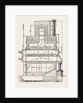 Compressed Oil Gas for Lighting Cars, Steamboats, and Buoys: Section a Furnace, 1882 by Anonymous