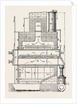 Compressed Oil Gas for Lighting Cars, Steamboats, and Buoys: Section a Furnace, 1882 by Anonymous