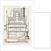 Compressed Oil Gas for Lighting Cars, Steamboats, and Buoys: Section a Furnace, 1882 by Anonymous