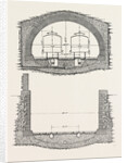 Cable Railway Tunnel Under River Near Van Buren Street, Chicago, 1890: Ordinary Section, and Section of Open Approach by Anonymous