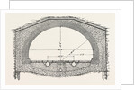 Cable Railway Tunnel Under River Near Van Buren Street, Chicago, 1890: Section Under River by Anonymous