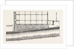 Cable Railway Tunnel Under River Near Van Buren Street, Chicago, 1890: Section Showing Foundations for Columns in Buildings by Anonymous