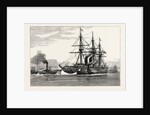 The Collision Between the German Ironclads in the Channel: The Konig Wilhelm Being Towed Into Portsmouth Harbour by Anonymous
