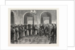 The Slavery Question in East Africa: Reception of Sir Bartle Frere in Durbar by the Sultan of Zanzibar, 1873 by Anonymous