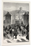 The Carlist Revolt in Spain: Mountain Artillery Re-Entering Pampeluna by the St. Nicholas Gate after an Expedition against the Carlists, 1873 by Anonymous