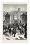 The Carlist Revolt in Spain: Mountain Artillery Re-Entering Pampeluna by the St. Nicholas Gate after an Expedition against the Carlists, 1873 by Anonymous
