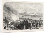 The Revolution in Spain: Burning the Garotting Scaffold at Madrid, 1868 by Anonymous