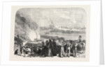 The Revolution in Spain: Burning the Garotting Scaffold at Madrid, 1868 by Anonymous