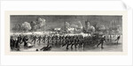 Skating Parade of the First Huntingdonshire Rifle Volunteers, UK, 1871 by Anonymous