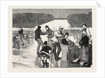 The Three Miles from the Front, Skating at Versailles, France, 1871 by Anonymous