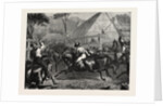 Mustering Cattle in Australia, 1871 by Anonymous