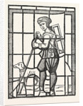 The Pedlar and His Dog, From A Window in Lambeth Church, London by Anonymous