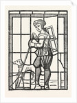 The Pedlar and His Dog, From A Window in Lambeth Church, London by Anonymous