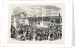 The First Display of the Fountains on the Upper Terrace of the Crystal Palace, London, 1855 by Anonymous