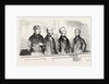A Sketch at Bow Street on July 11, 1855; Sir J.D. Paul, Strahan, Bates, Tyrrell (Jailer) by Anonymous