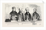 A Sketch at Bow Street on July 11, 1855; Sir J.D. Paul, Strahan, Bates, Tyrrell (Jailer) by Anonymous