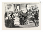 The Royal and Imperial Party Ascending the Grand Staircase of the Palace of Saint Cloud, France, 1855 by Anonymous