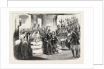 The Royal and Imperial Party Ascending the Grand Staircase of the Palace of Saint Cloud, France, 1855 by Anonymous