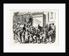 New York City: Free Distribution of Ice-Water by the Business Men's Moderation Society. A Scene in the Italian Quarter by Anonymous