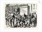 New York City: Free Distribution of Ice-Water by the Business Men's Moderation Society. A Scene in the Italian Quarter by Anonymous